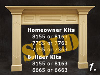 Stafford fireplace surround in unfinsihed MDF 